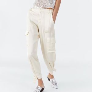 Zara satin cargo pants